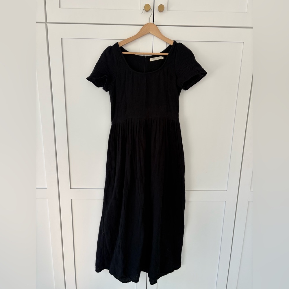 Christy Dawn scarlet dress in black cotton, size M.
